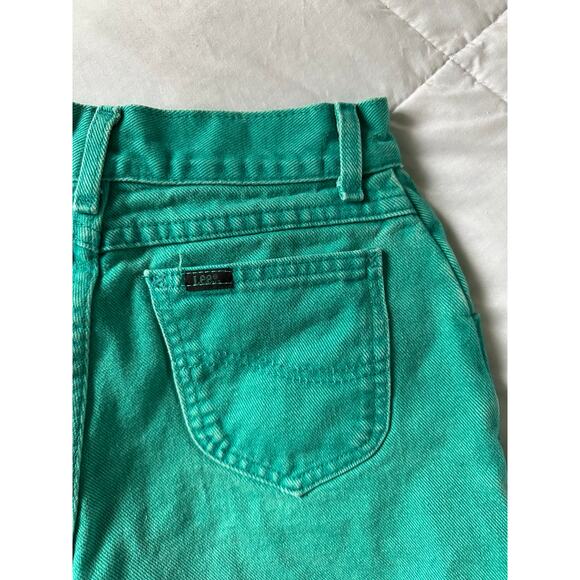 Lee Pants - Lee Vtg Teal High Waisted Jean Shorts Size 00